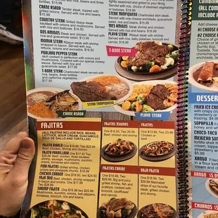 Menu as of Sept 2021
