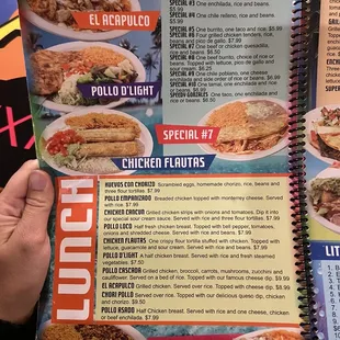 Menu as of Sept 2021