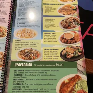 Menu as of Sept 2021