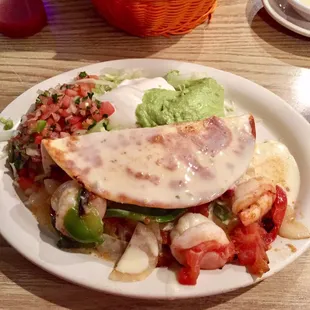 Shrimp Fajitas Quesadilla
