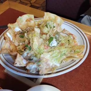 My friend ordered the taco soup salad.....