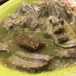 Chile Verde -- pork in tomatillo sauce