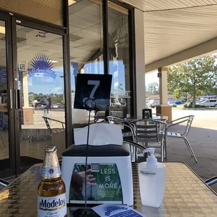 outside