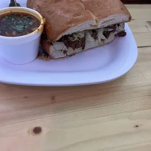 Torta with Birria beef - yum!