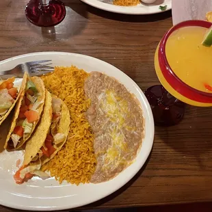 Hard tacos with ground beef