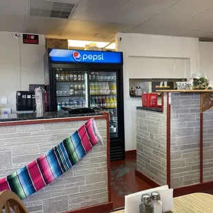 the counter area
