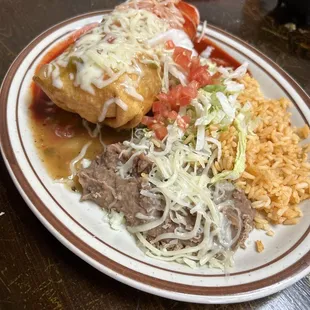 Chimichangas burrito plateChimichanga
