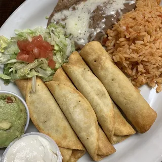 Four Flautas Plate