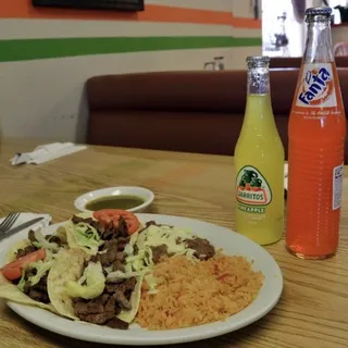 Six Carne asada tacos