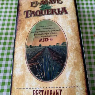 Menu - Front