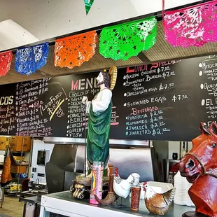 mexican food and decorations