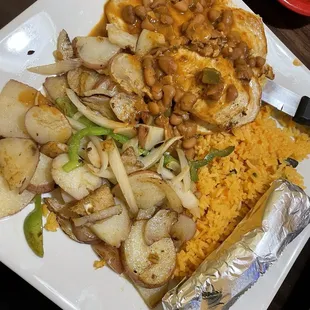 Pollo Charro with potatoes