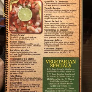 menu, tacos
