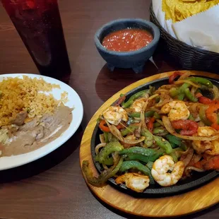 Can&apos;t go wrong with their Shrimp Fajitas.