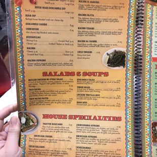 a menu for a mexican restaurant