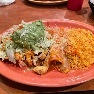 Enchilada and tostada