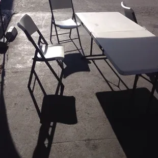 small seating area for those hot days