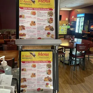 a menu for a mexican restaurant