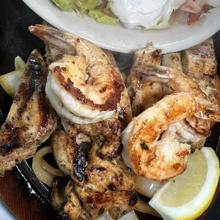 Fajitas de Pollo y Camarones