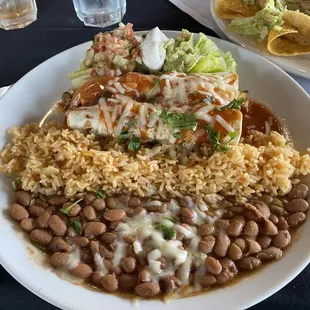 Crab and shrimp enchiladas