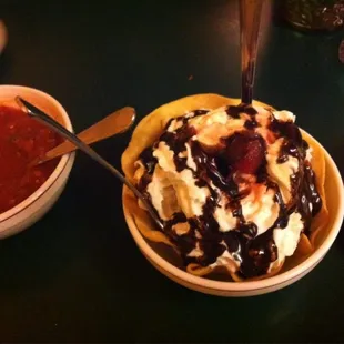 Fried ice cream is not what I'm used to!