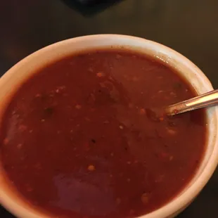 There's a green salsa too but the red was better IMO