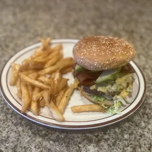 Bacon avocado burger