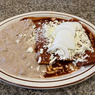 Cheese red enchiladas