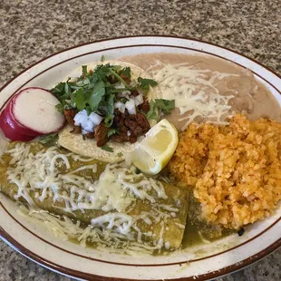 Enchilada taco plate