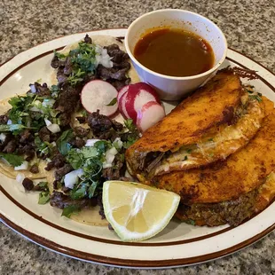 Mic Quesabirrias plate