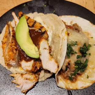 Pollo Asado (L) and Chicken Tinga (R)