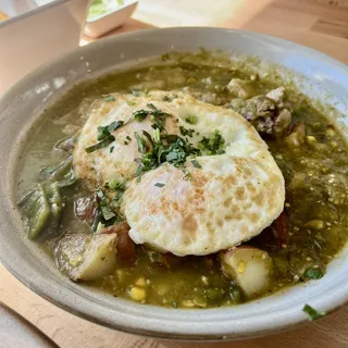 Salsa Verde Pork & Eggs