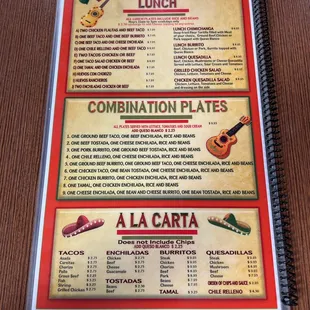 Combo menus.