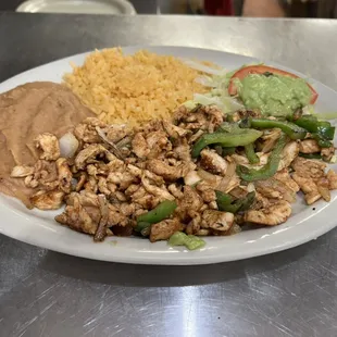 Chicken fajita plate