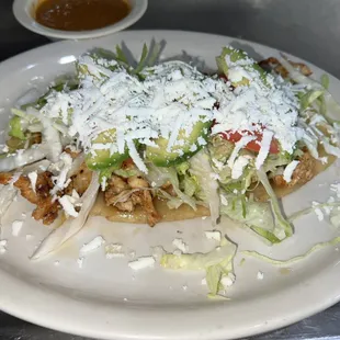 Chicken fajita huarache