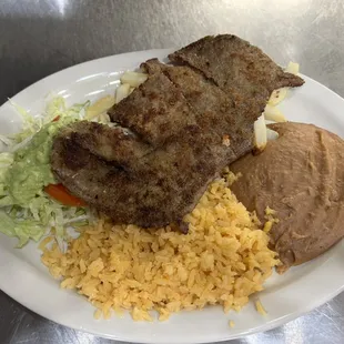 Milanesa de res plate