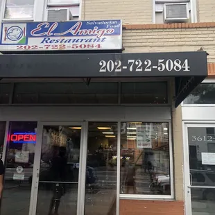 the front of a restaurant