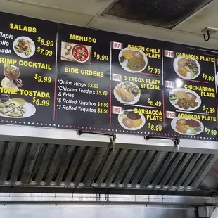 a menu for a mexican restaurant