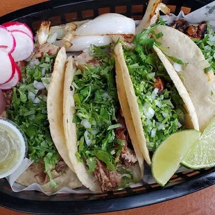 Barbacoa and Carnitas tacos