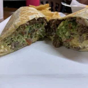 Carne Asada Burrito with Guacamole!