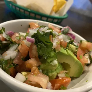 Guacamole Chopped Avocados with Pico De Gallo