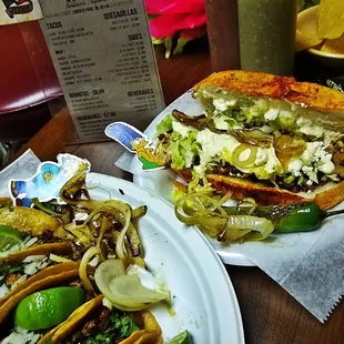 Tacos n Mexican Sandwich Pambozo filled with Chorizo n Taters Wonderful