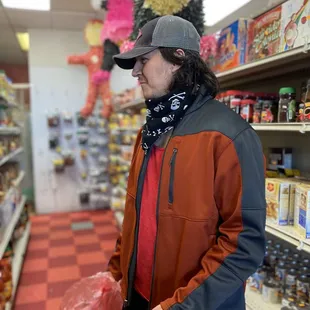 Nick and I enjoying the store