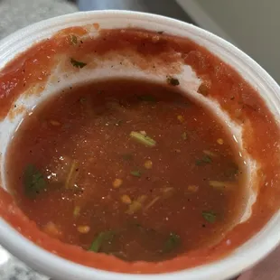 prettyyy annoying when you pay for a medium salsa and they give you yours not even half way filled up