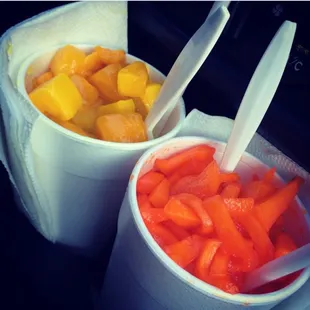 Raspa de mango y raspa de melon