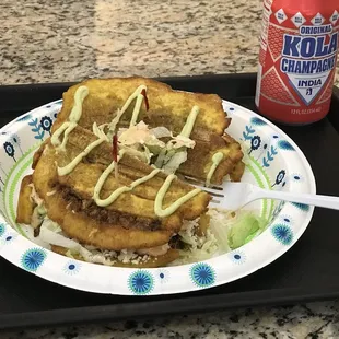 Patacones co Carne