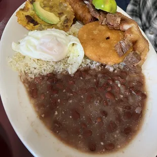 The National dish of Columbia, the Bandeja Paisa! So good!