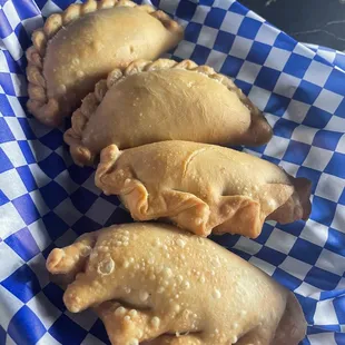 Chicken and beef empanada