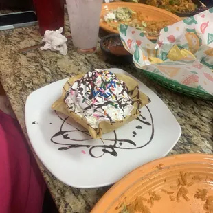 Birthday fried cake