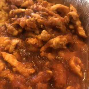 closeup of pollo a la diabla.  Mmmm!